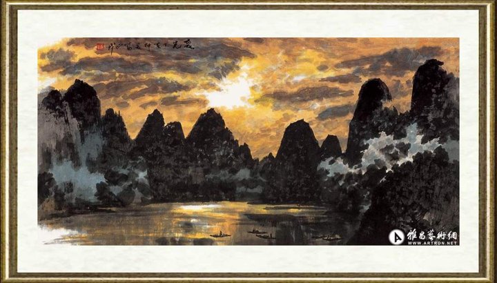 雷正民_霞光江影